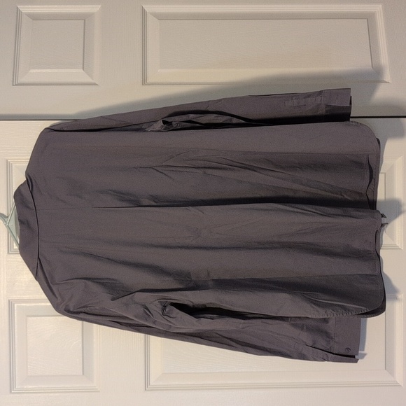 Lafayette 148 Women's Boyfriend Style Gray Button Down Size XL - Picture 6 of 8